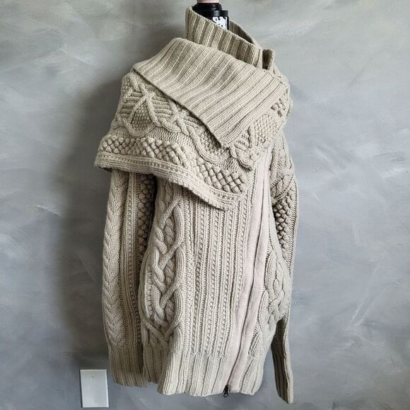 NICHOLAS K New York SWEATER COAT Cardigan Thick-Ply Heavy SHEEPMERE Wool Sz S - Picture 1 of 16